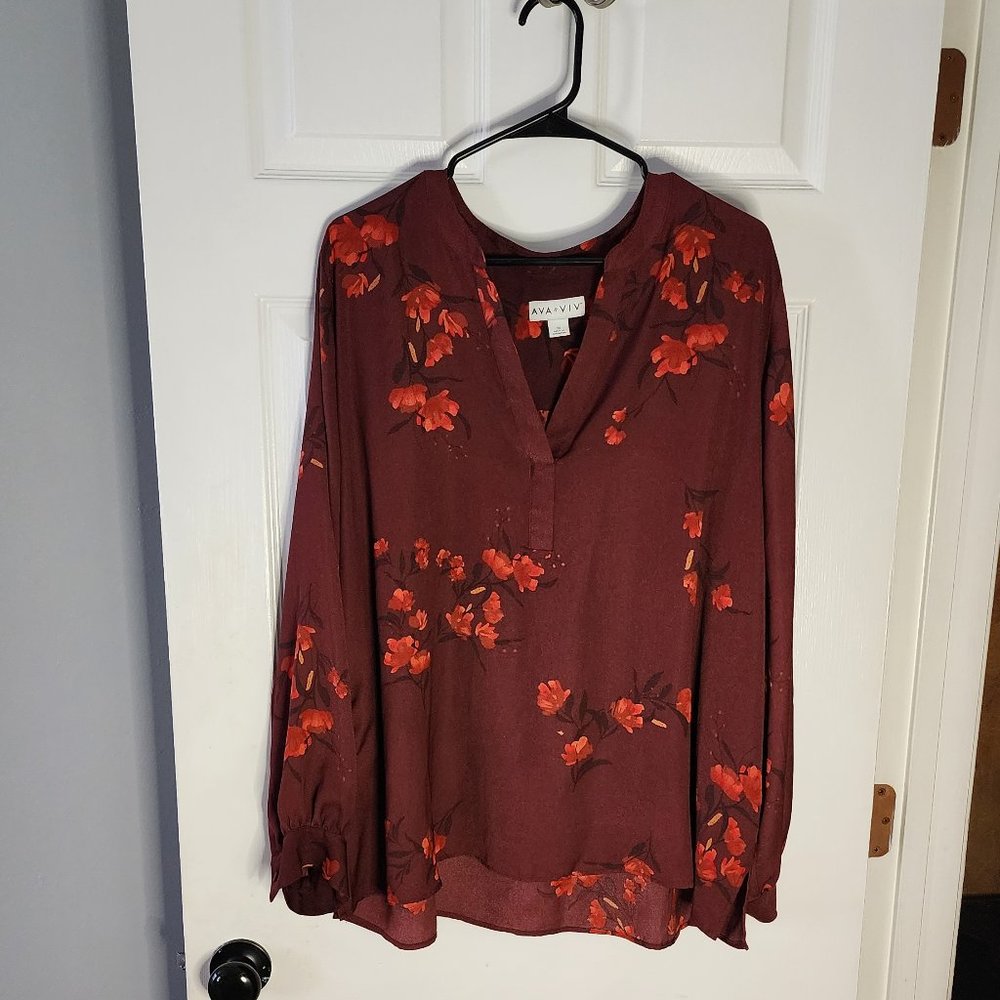 Ava & Viv Blouse WOMEN TOP 2X
